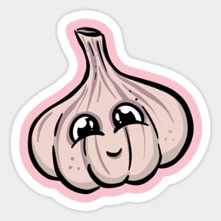 cheeky garlic bulb cartoon chaacter garden tips toons Sticker